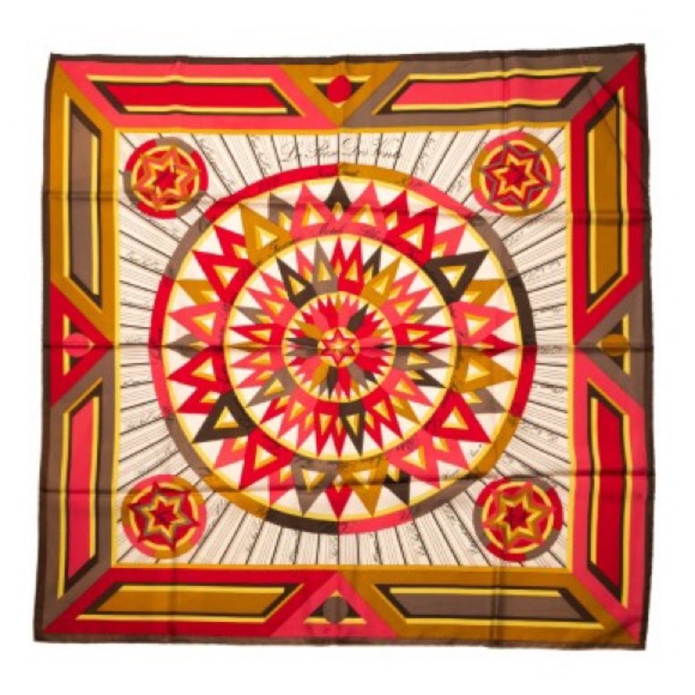 Authentic VINTAGE HERMES SQUARE SILK SCARF